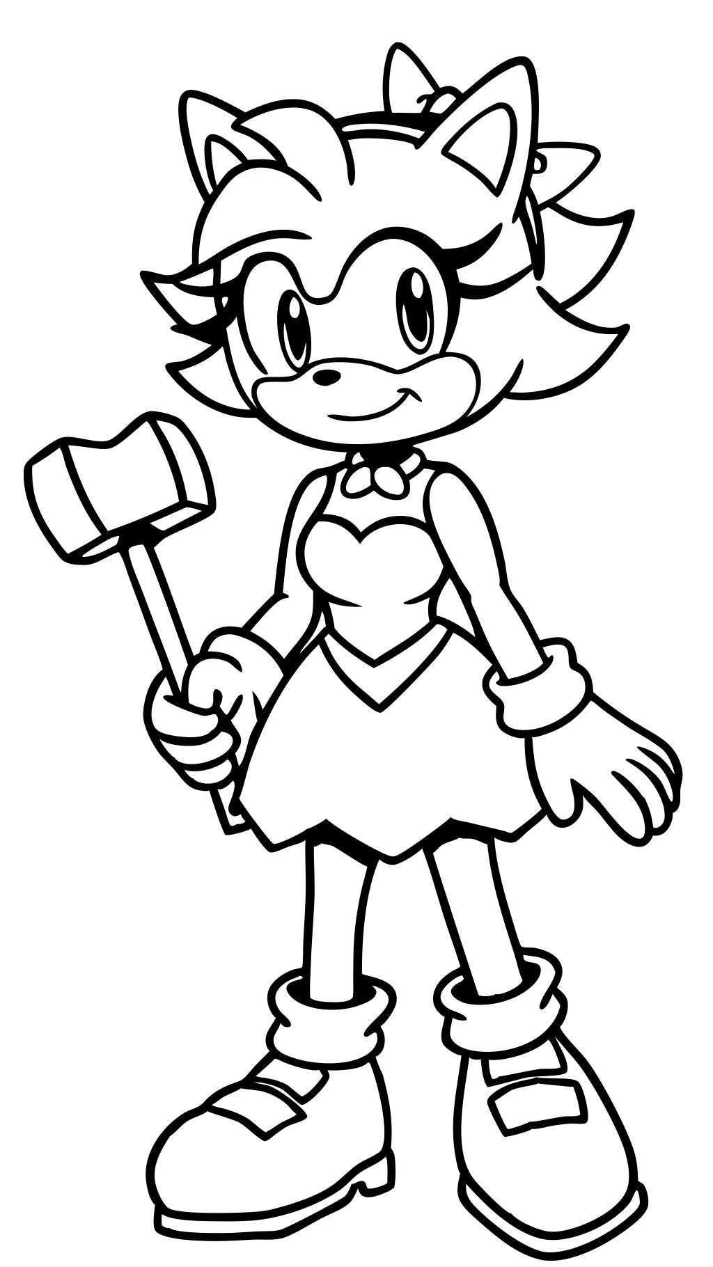 amy rose coloring page